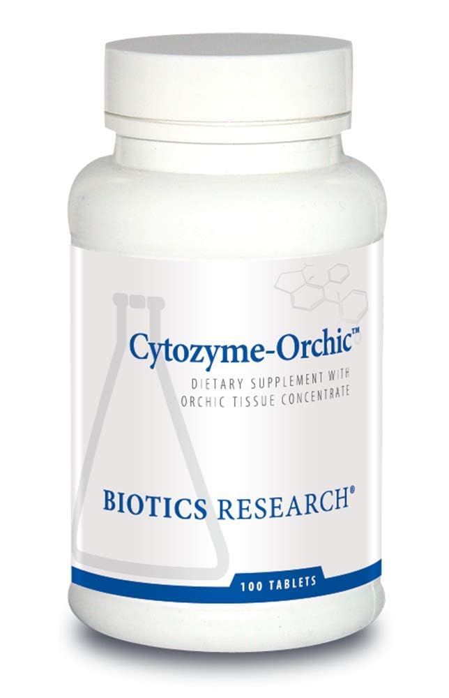 Biotics Research Cytozyme Orchic Raw Bovine Orchic Tissue Support, 100 Tabs | Supports vitality and vigor for men and women with raw bovine orchic tissue, antioxidant activity, SOD and catalase, 100 tabs