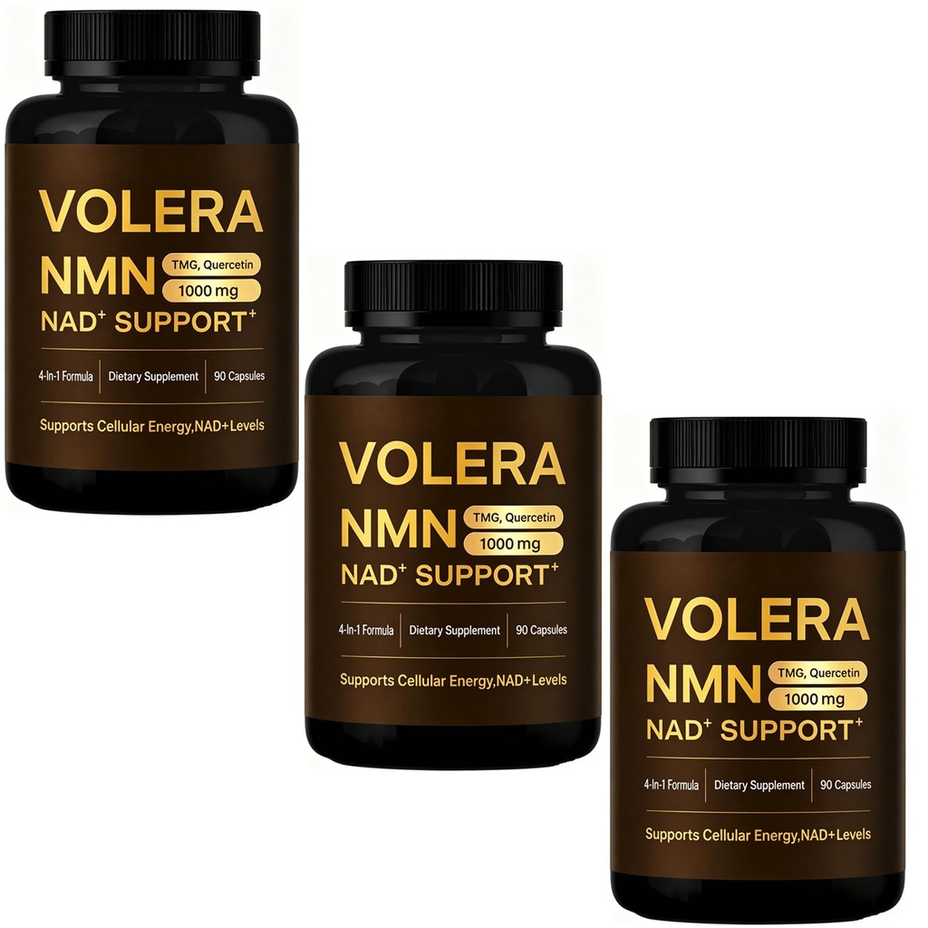 Volera NMN Bone Complex, 4-In-1 Formula With Quercetin, Tmg & Resveratrol, 90 Count (3 Sets, One)