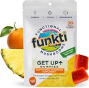 Focus Mushroom Gummies for Adults, Mushrooms Supplement with Cordyceps, Lion’s Mane, Chaga, B6, B12, Green Tea - Get Up Gummies, One Per Day - Max Strength
