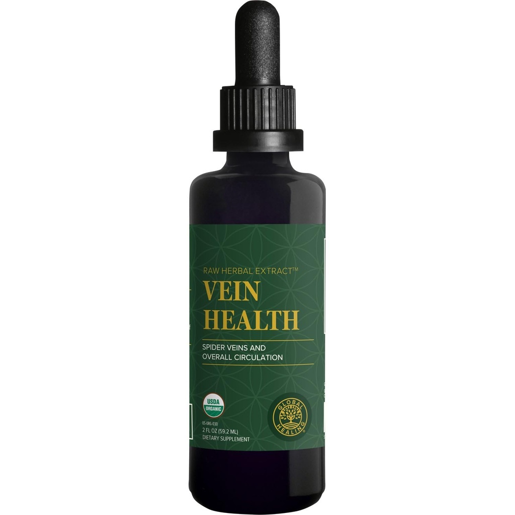 Παγκοσμίως θεραπευτικά φυτά με βάση την υγεία της Vein Liquid Vegan Supplement Drops to Support Blood Flow & Circulation, Helps with Spider & Varicose Veins for Healthy Legs - Organic Horse Chestnut Root - 2 Fl oz