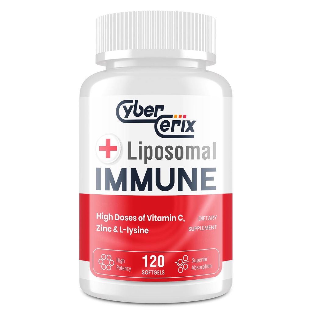 Advanced Liposomal Immune Supplement, Complex with L-Lysine 1.500mg, Vitamins, Minerals & Herbal Extracts, Complete Daily Wellness Blend for Men & Women - 120 Κάψουλες