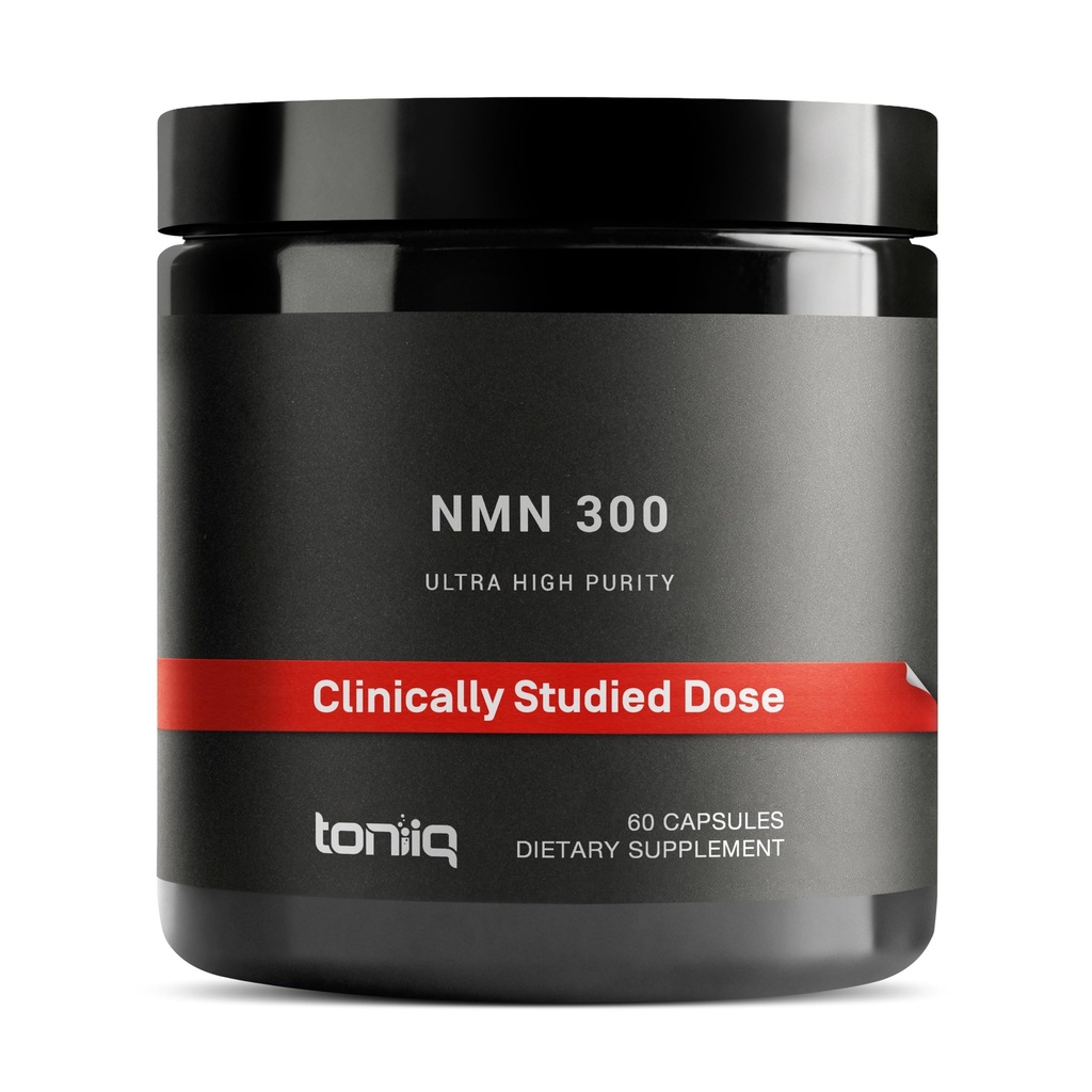 Toniiq Stabilized NMN Capsules - 300mg - 98% Highly Purified - for NAD+ - 60 Capsules NMN Nicotinamide Mononucleotide Booster Supplement