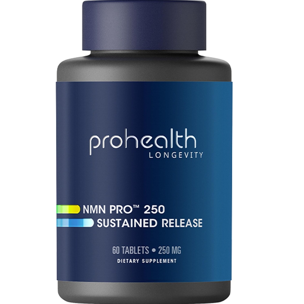 ProHealth NMN Pro 250 Sustained Release (60 Tablets) 250 mg Uthever® NMN. NAD+ Precursor for Cellular Energy, Mitochondrial Support & Healthy Aging. USA Manufactured, Triple Lab-Tested
