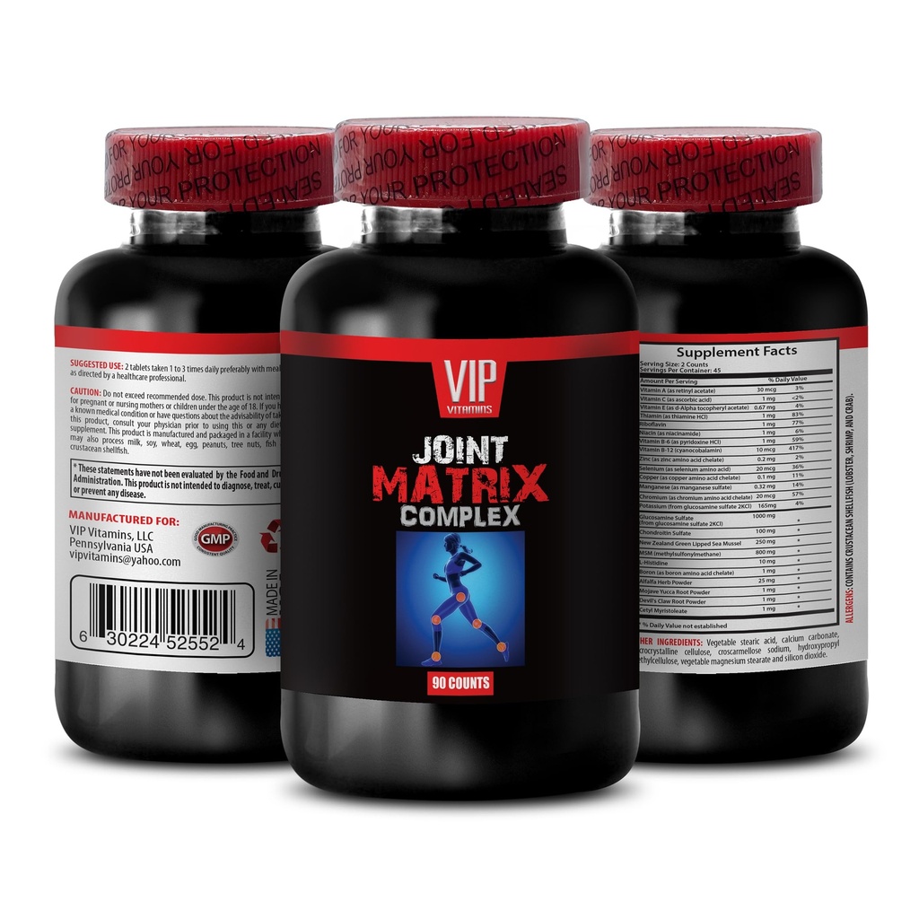 Joint Support Supplement - Complete Joint Support, B-12, Plant-Based, Joint and Knee Support, Support Vitamins, L-Histidine, Supplements for Women, Yucca Extract, MSM, B-6 1Bot