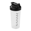Fox Run Clear Blender Bottler, 20 oz Shaker Bottle with Stainless Steel Ball Whisk and Measurements