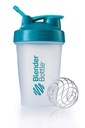 BlenderBottle Classic Loop Top Shaker Bottle, 20-Ounce (Clear| Teal lid)
