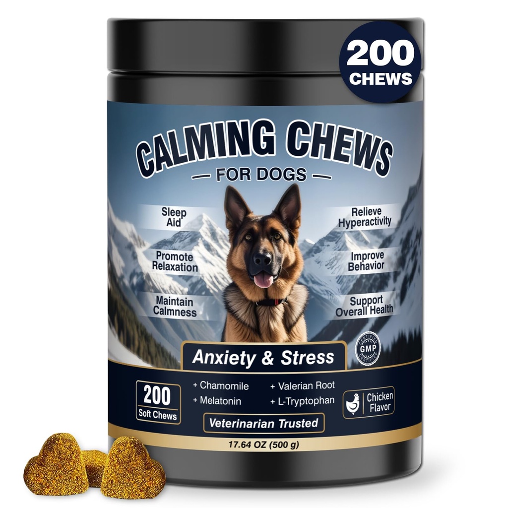 Chicken Calming Melatonin Chews for Dogs 200ct