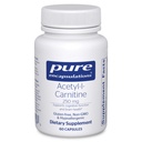 Καθαρές ενθυλακώσεις Acetyl-L-Carnitine 250 mg - Memory & Brain Supplement - Brain Support & Focus* - Χωρίς γλουτένη & χωρίς γλουτένη - 60 κάψουλες