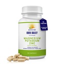 Our Daily Vites, Potassium Magnesium Supplement w/Zinc 1025mg – 90 Capsules – Supports Leg Cramps, Muscle Recovery & Bone Health – High Absorption Electrolyte Formula – Non-GMO, Gluten Free