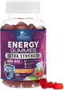 Ενέργεια Gummies 1000mcg - με βιταμίνη B12, Πράσινο Τσάι Φυσική Caffeine Υποστήριξη, Καθημερινή ενέργεια Gummies - Delicious Berry Flavor B12 Chewable Άσκηση συμπλήρωμα για το τρέξιμο Ποδηλασία & Αθλητισμός - 120 μάσα