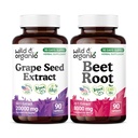 Wild & Organic Grape Seed Extract 90 Capsules & Beet Root 90 Capsules