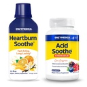 Enzymedica Heartburn Soothe & Acid Soothe Chewable Supplement - Helps Occasional Heartburn, Natural Reflux & Stomach Lining Support, Acid Support Alternative for Digestive Health - Pack of 2