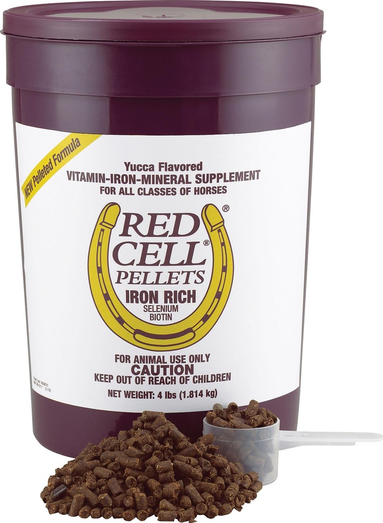 Farnam 100506701 Red Cell Horse Vitamin & Mineral Pellets, 4-Lbs. - Quantity 4