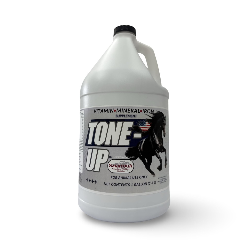 Tone-Up Advanced Equine Vitamin, Mineral & Iron Formula – Supports Strength, Endurance, Muscle Conditioning, Appetite & Quick Recovery – Liquid Horse Supplement, 1 Gallon