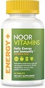 Noor Vitamins Energy+ Multivitamin; Halal Vitamin for Energy Production & Immunity, 26 Vitamins & Minerals, Black Seed, Dates, Honey, for Men & Women. Ζελατίνη Δωρεάν, 2 Μήνες προσφοράς