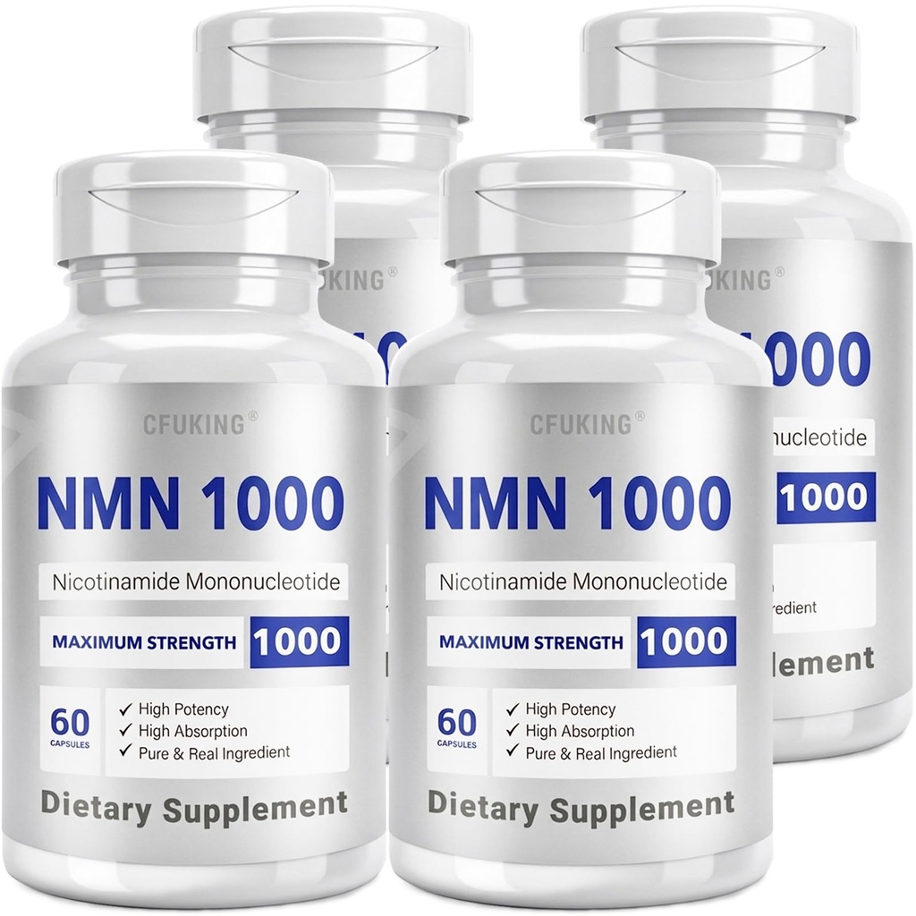 NMN 1000mg Per Serving Maximum Strength - 99% Pure NMN (Nicotinamide Mononucleotide) for NAD, Cell, Immune, Energy, Anti-Aging & Longevity, Stabilized NMN Supplements 1000mg - 240 Veggie Capsules
