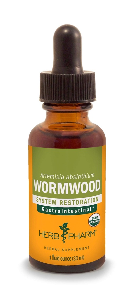 Herb Pharm Certified Organic Clove and Wormwood Liquid Extracts - 1 Ounce Each