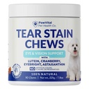 Tear Stain Chews for Dogs – Natural Tear Stain Remover & Eye Health Supplement with Cranberry, Lutein & Eyebright – Reduces Tear Stains, Supports Vision & Promotes Clear Eyes – 90 Soft Chews