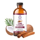 C60 Power Cinnamon Flavored C60 in Organic MCT Coconut Oil - Natural Wellness & Antioxidant Support for Men & Women, 99.99% Pure Sublimated C60, Promotes Energy, Clarity, & Stamina - 8 fl oz Bottle