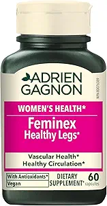 Adrien Gagnon - Feminex Healthy Legs 60 Κάψουλες, Κυκλοφορία και Vein Υποστήριξη για υγιή πόδια, Blood Flow Supplement with Horse Chestnut Extract for Veins Treatment