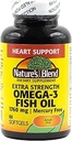 Fish Oil της Φύσης 1760 mg Ωμέγα 3 Επιπλέον Δύναμη - 60 Softgels