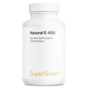 Supersmart Natural E 400 (D-Alpha Tocopherol) 1200IU per Day - High Absorption Vitamin E Supplement | Non-GMO - 100 Softgels