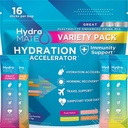 HydroMATE Ηλεκτρολυτές σκόνης Συσκευασίας Ενυδάτωση Πακέτα χαμηλής ζάχαρης 16 Count