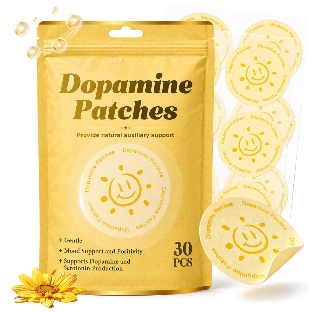 Dopamine Patches, Supports Mood & Emotional Balance for Women and Men-30 Count-M1