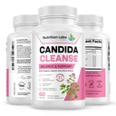 Candida Cleanse συμπλήρωμα για την ισορροπία & υποστήριξη, Candidase Detox, γυναίκες & άνδρες. Lactospore® Προβιοτικά. Αντιμυκητιασική υπερανάπτυξη W/ Ρίγανη, καπρυλικό οξύ
