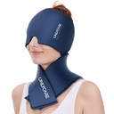 ONLYCARE Migraine Relief Cap and Neck Ice Pack Wrap Gel Set, Upgrade Headache Relief Cap and Shoulder Cold Pack, Hot and Cold Compress, Relief of Pain, Swelling, Office Pressure