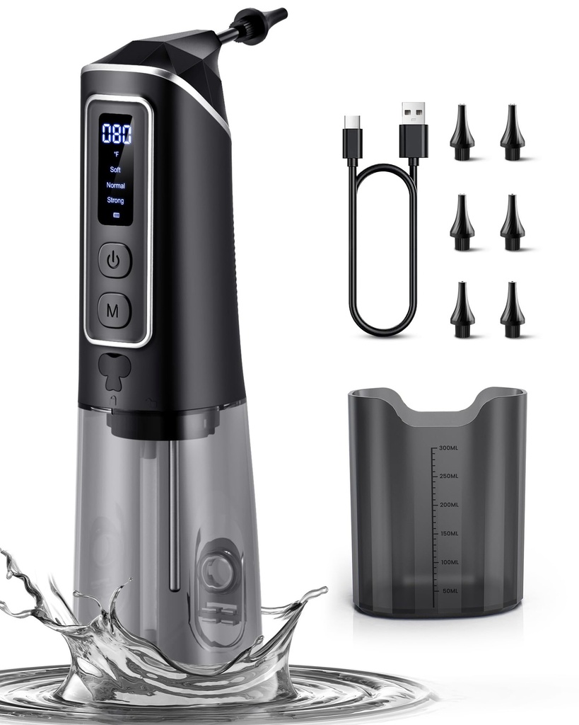 Ear Wax Removal, ONLYCARE FSA - HSA Eligible Earwax Removal Kit, Safe Ear Cleaner with Water Temp Sensor, Electric Ear Irrigation Flushing System, IPX7 Waterproof, USB Chargeable for Effective Clean