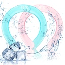 Neck Cooling Tube 2 Pcs Wearable Cooling Neck Wraps Reusable Neck Cooler Heat Cooling Cold Pack Summer Heat Relief for Summer Hot Flashes and Fever, Pink and Blue