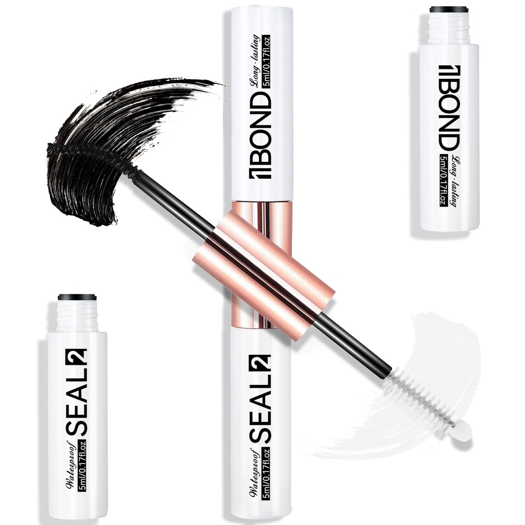 Eyelash Glue, Lash Bond and Seal, Latex-Free Lash Glue for Sensitive Eyes, Strong Hold Eyelash Cluster Adhesive for 48 Hours