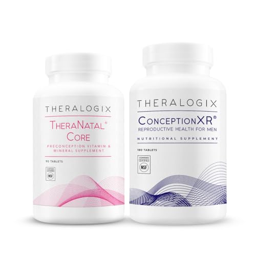 Theralogix His and Her Fertility Bundle – TheraNatal Core Preconception Prenatal for Women + ConceptionXR Reproductive Health Formula for Men, Sperm & Egg Support (Pack of 2)