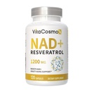 NAD+ Supplement 1,200mg per Serving,120 Capsules (Nicotinamide Adenine Dinucleotide) - 60 Servings, Gluten-Free, Vegan