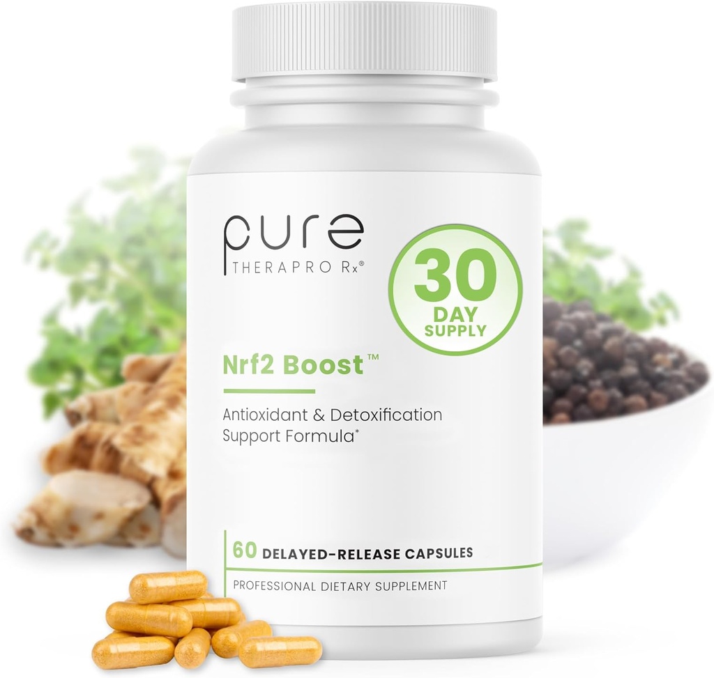 Pure TheraPro Rx Nrf2 Boost - NRF-2 Activator με πατέντα Sulforafane, Curcumin, Πράσινο Τσάι & Trans-Pterostilbene 