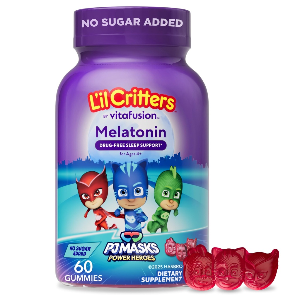 L'il Critters PJ Μάσκες Μελατονίνη Συμπληρώματα Gummy, 60 Gummies