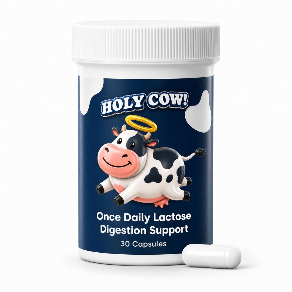 Once a Day Lactose Intolerance Pill | All Day Dairy Digestion Relief | Long-Lasting Lactase Enzyme Alternative Helps Reduce Gas, Bloating & Discomfort, 30 Days