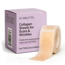 Scarlette Collagen Tape, Collagen Sheets For Scars & Wrinkle, Scar Silicone Sheets For Various Different Scars, Surgical,C-Section,Tummy Tuck, 1.6”x 120" Roll (1PCS)