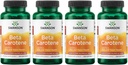 Swanson Beta-Carotene Vitamin A 25000 IU Softgels - Skin, Eye, and Immune System Health - Αντιοξειδωτική υποστήριξη - 7500 mcg (300 Softgels) (4 Συσκευασία)