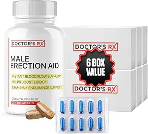 Doctor's RX Pills for Men Fast Acting Pills | Rated Male EnIargement Support | Extreme Blood-Flow to Strengthen & Grow Stiffer Hard-On's | 19 Powerful Ingredients for Men | Strong Dosage - 60 Pills