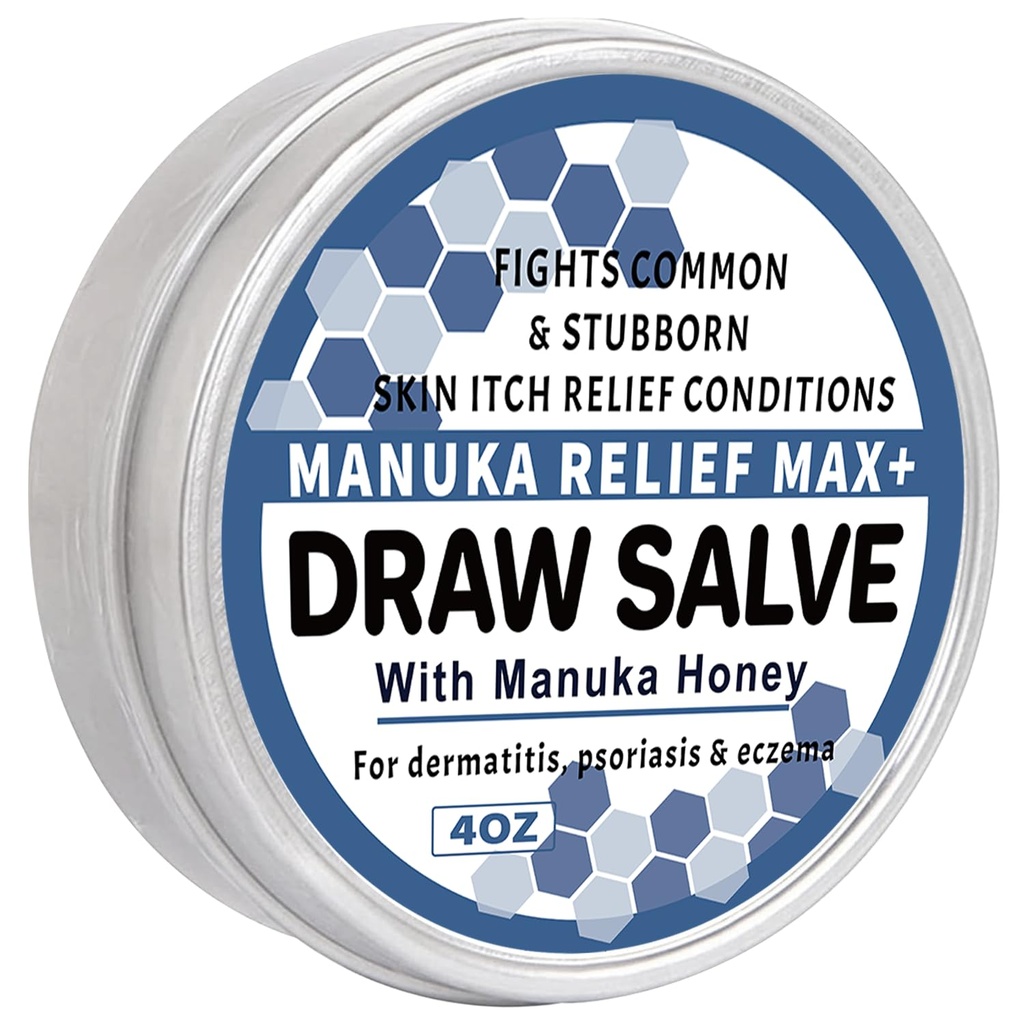 Pure Natural Organic Manuka Honey Cream Ointment, for Rosacea, Armpits, Heat Rash, Jock Itch, Itchy Hand Foot, Tinea Versicolor, Ease Itching, Soothe Dry Skin, Cracked Skin