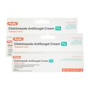 Rugby Clotrimazole Antifungal Cream 1% - Treatment Cream - Helps Provide Soothing Itchy Skin Relief - 0.5 Oz. (2 Pack)