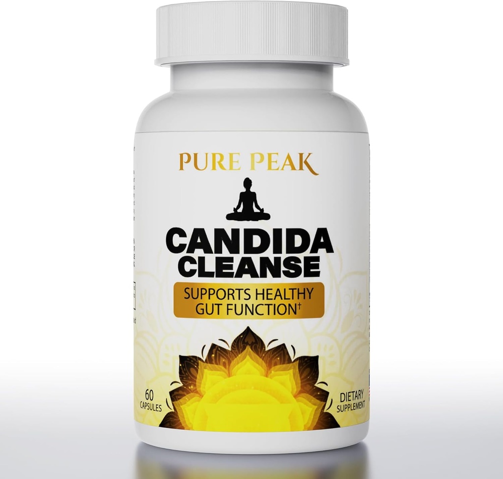 Candida Cleanse - Gut & Colon Support (60 Κάψουλες) - για άνδρες & γυναίκες - Φυσικά Βότανα για Εντερική Αποτοξίνωση - Ρίγανο Φύλλο, Wormwood, Μαύρο Καρύδι, Καπρυλικό Οξύ
