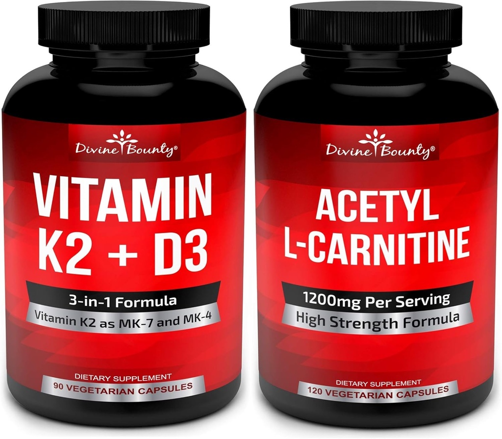 Vitamin K2 with D3 & Acetyl L-Carnitine Bundle