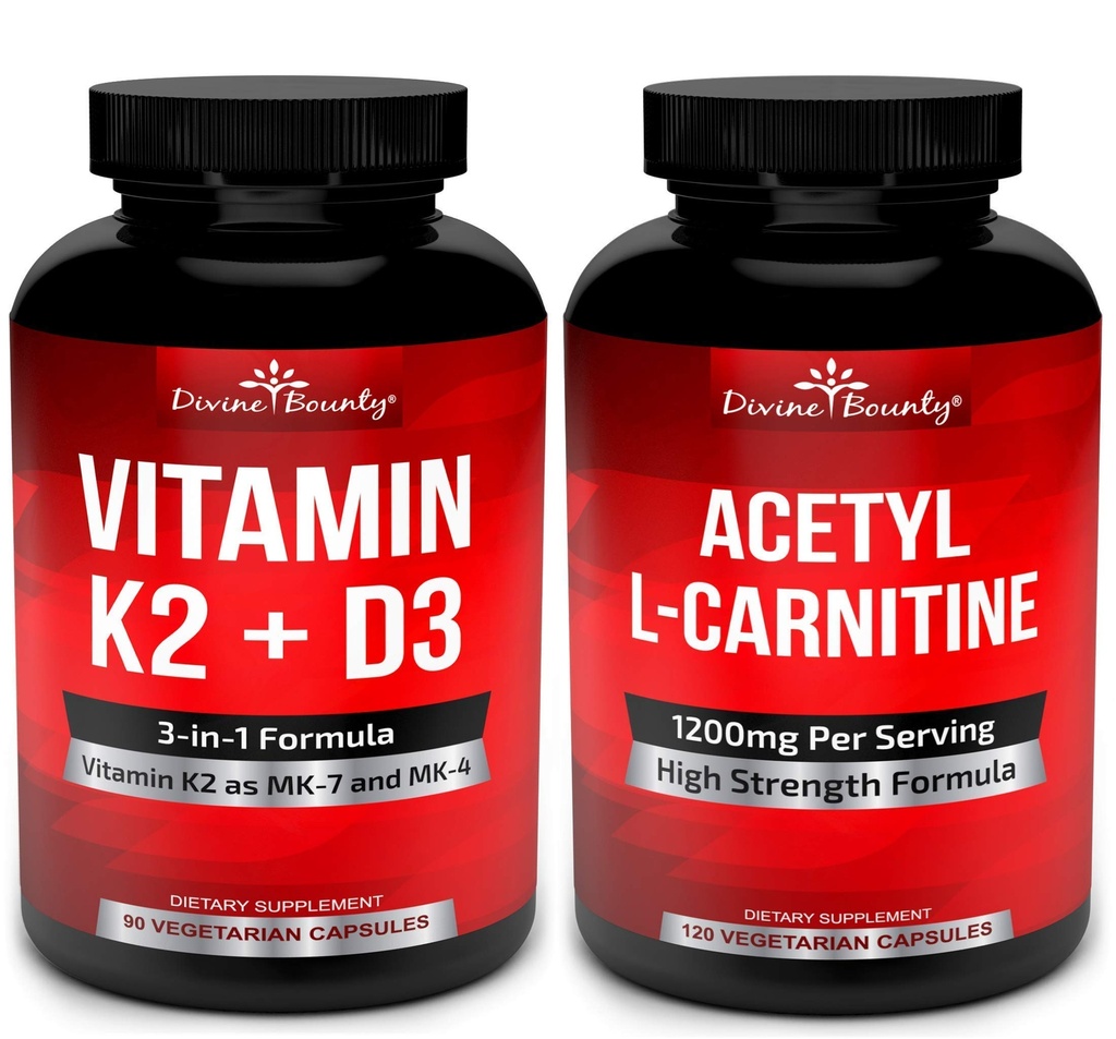 Vitamin K2 with D3 & Acetyl L-Carnitine Bundle