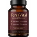 FerraVital Ferritin Supplement for Women – Iron Supplement with Ferrous Glycinate, Vitamin C, B12, B6, Folate & Zinc – Supports Healthy Iron Levels & Daily Energy – 60 Capsules