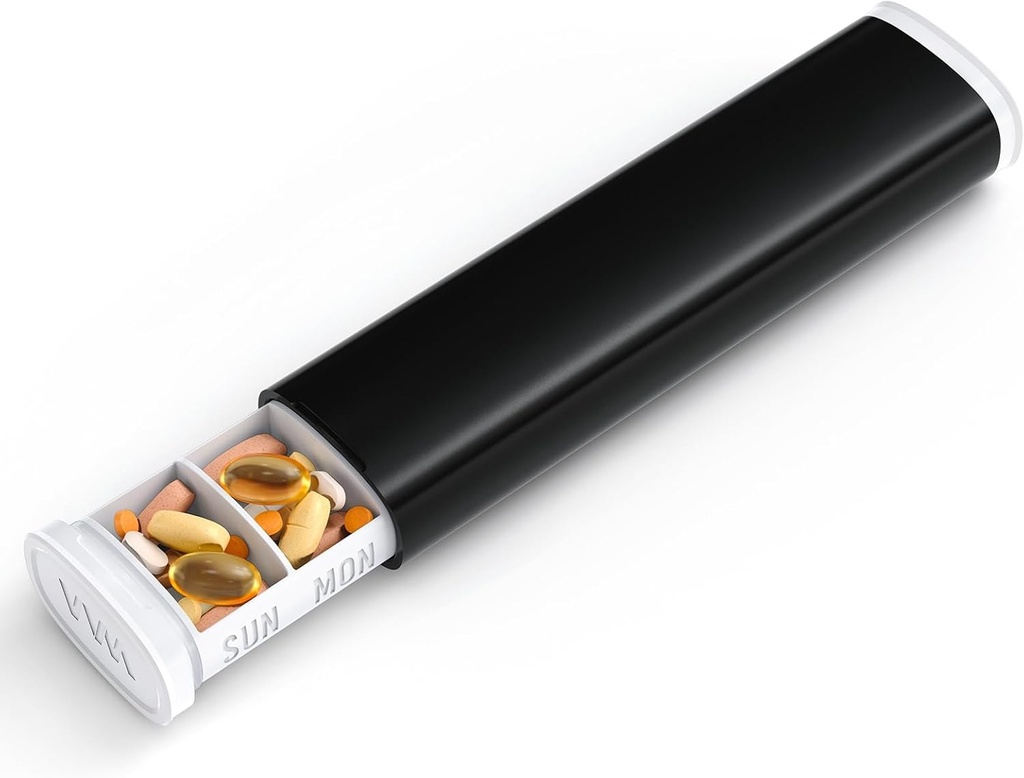 VVM Weekly Pill Organizer 7 Day, Daily Pill Box, Arthritis-Friendly Travel Pill Case, Χαριτωμένο Drawer-Slide Pill Holder για Βιταμίνες, Συμπληρώματα, Medicine Pill Organizer