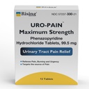 Rising Health - URO Pain Maximum Strength | Urinary Tract Pain Relief | Relief from Pain, Burning and Urgency 12 Count