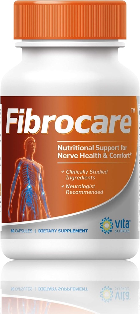 Vita Sciences IbroCare Ινομυαλγία συμπλήρωμα για γρήγορη επισκευή Nerve Health. Φυσικό R-ALA Form 40x Δύναμη με Βιταμίνες και Αντιοξειδωτικά για να ανανεώσετε και να αναβιώσετε τα πόδια, τα χέρια, τα πόδια, και τα δάχτυλα. 60 Ct.